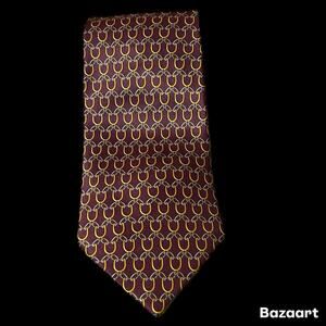 Etienne Aigner Men’s Neck Tie Made in Italy Pure Silk Chain pattern Plum color